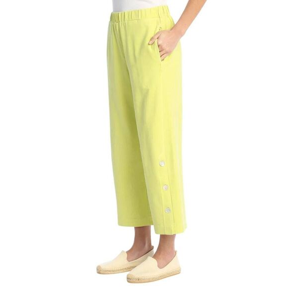 Small 6/8 Weekend by Jess & Jane Elastic Waist Wide Leg  Cropped Pants Capris - Picture 1 of 6